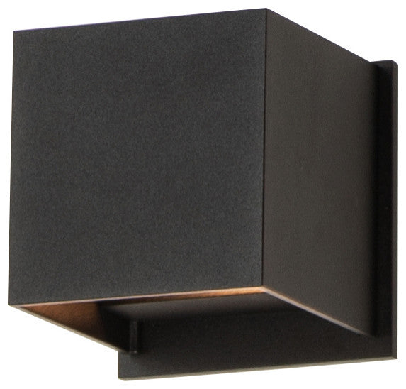 Black LED Outdoor Wall Sconce from the Alumilux Cube Collection