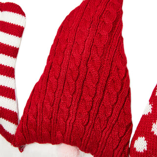 18''L 3D Heavy Cotton Knitted Gnome Pillow