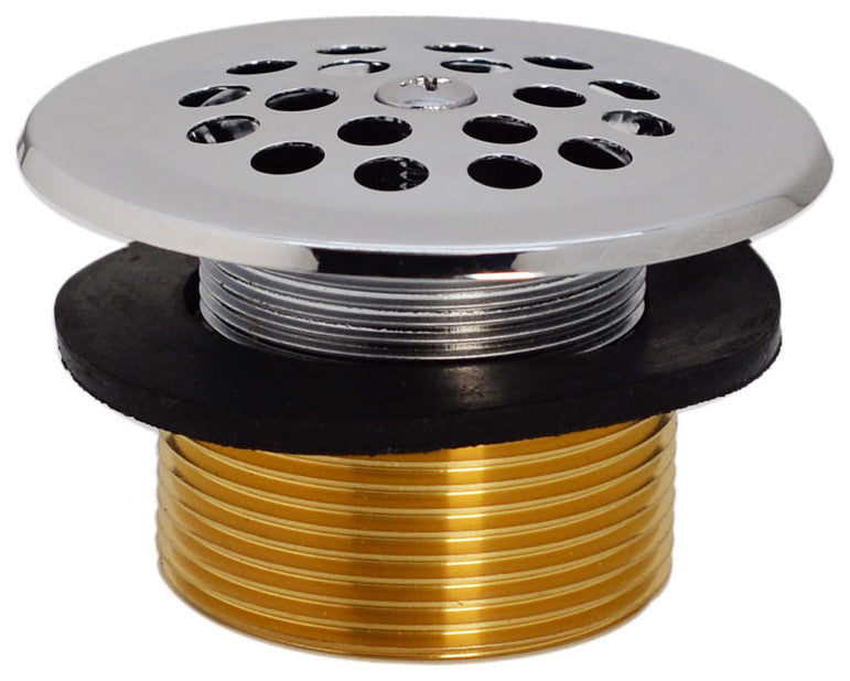 Beehive Grid Universal Tub Trim With Trip Lever Faceplate In Polished Chrome, Polished Chrome