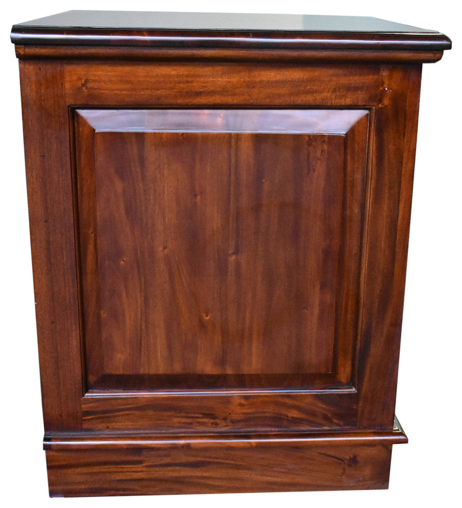 Legacy Solid Mahogany 2 Drawer File Cabinet, Brown Walnut