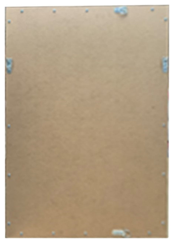 Rectangular Metal Frame Mirror, Brushed Silver