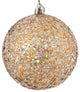 Vickerman N591099DQ 4" Multi-color Sequin Glitter Ball Ornament 6 Pieces Per Bag