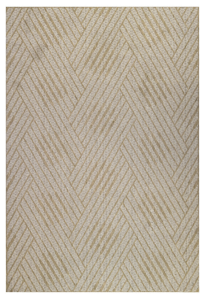 Maryland Abbel Indoor/Outdoor Area Rug, Brown, 8' x 10', Geometric