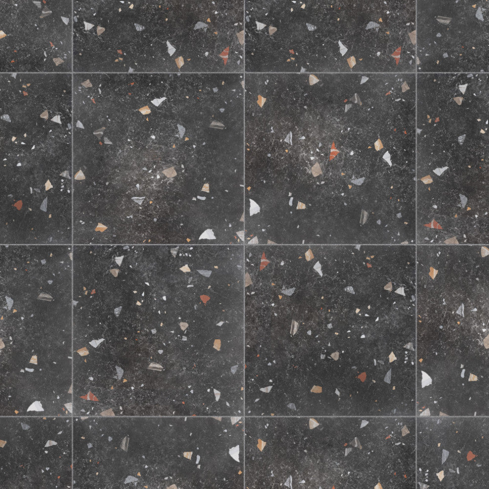Sonar Black Porcelain Floor and Wall Tile
