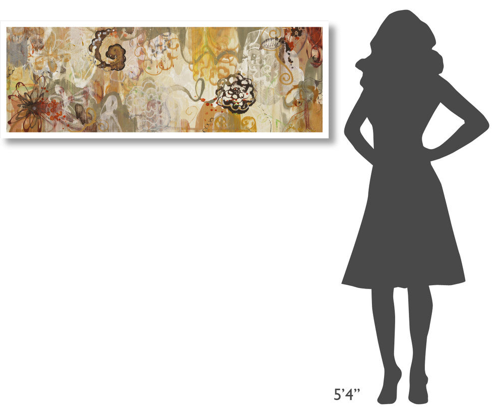 "Decadent Garden II" Digital Paper Print by Joan Elan Davis, 56"x20"