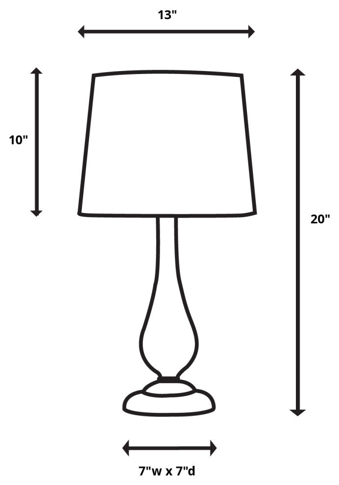 20" Coastal Brown Accent Lamp