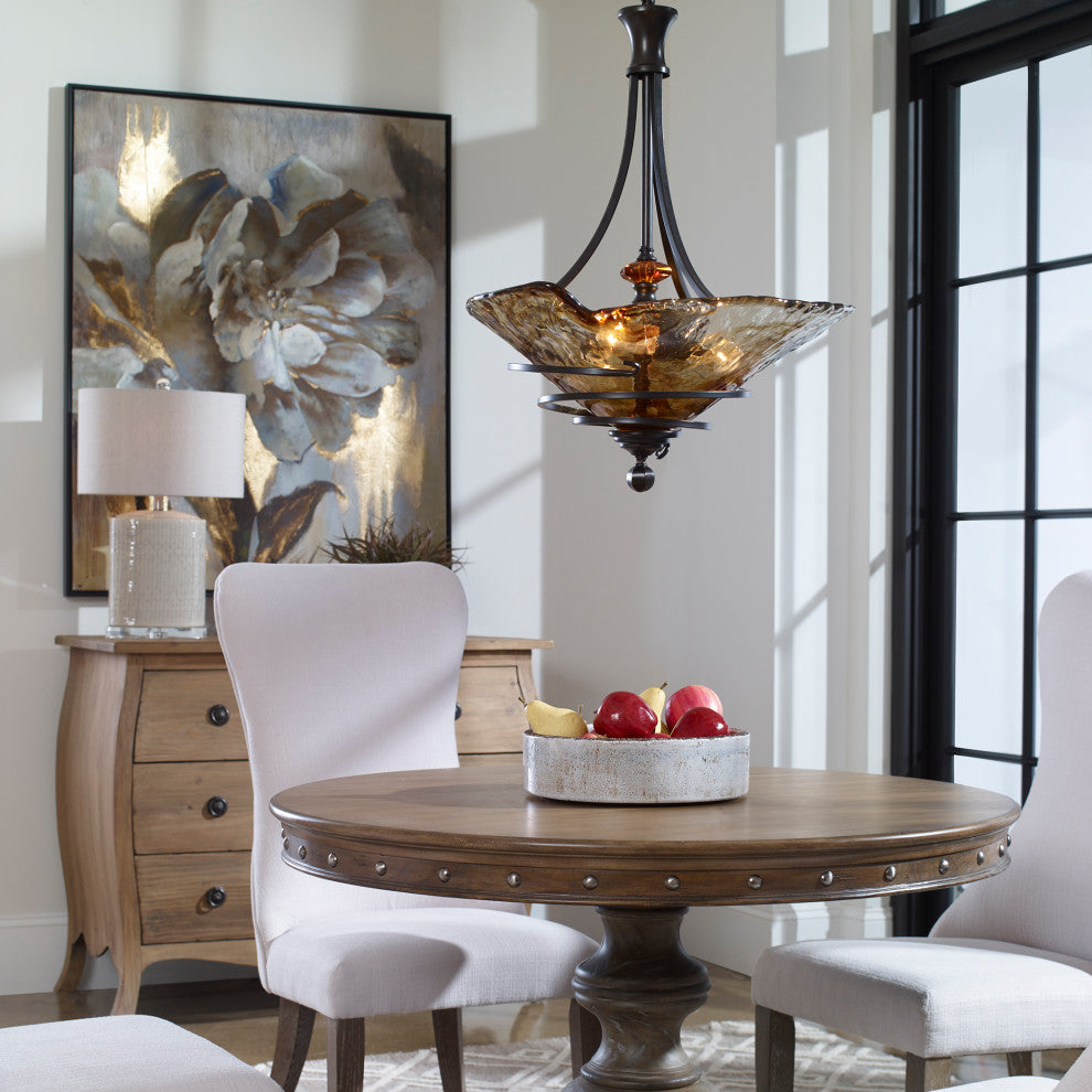 Uttermost Vitalia 3-Light Oil Rubbed Bronze Pendant