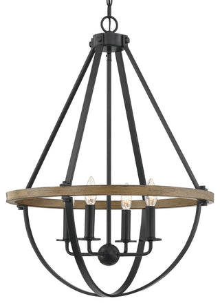 Quoizel BRL2823 Bartlett 4 Light 22"W Taper Candle Chandelier - Earth Black