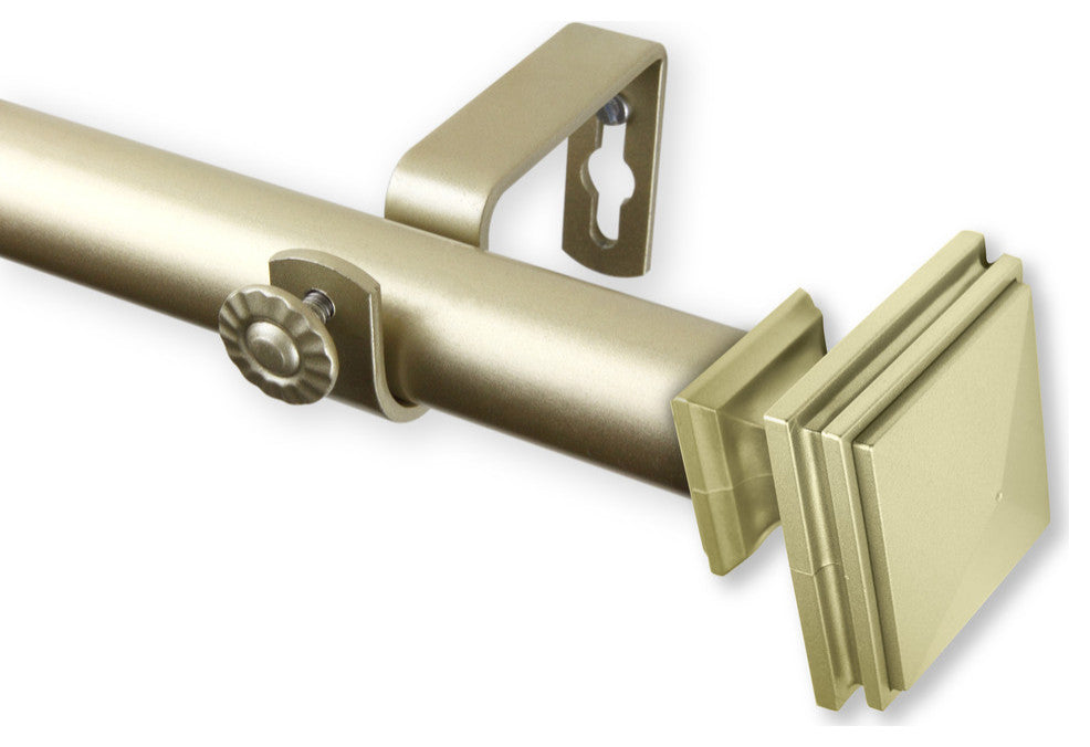 Wilson 1" Curtain Rod, Light Gold, 66-120"