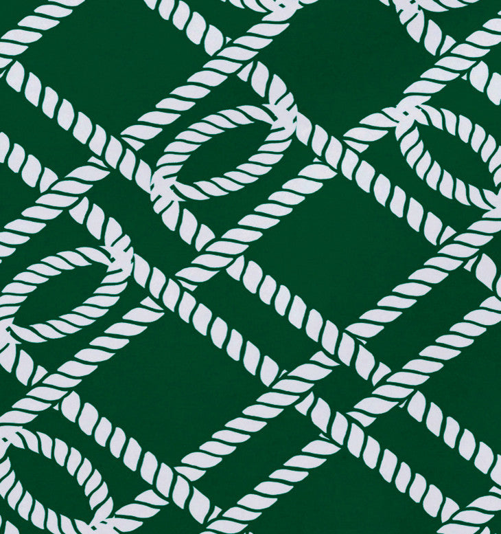 18"x14" Know The Ropes, Geometric Print Placemat, Green, Set of 4