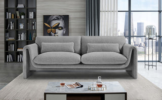 Stylus Boucle Fabric Upholstered Sofa, Grey