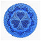 "Roman Rosette Tea Plate" Print 19th Century American Glassmaker, 42"x42"