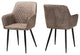 Chataway Gray and Brown Imitation Leather 2-Piece Metal Dining Chair Set