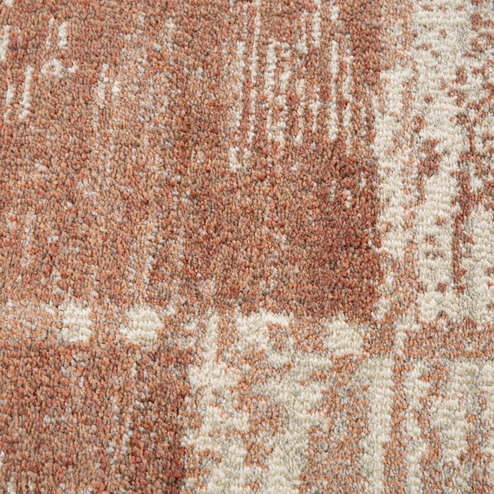 Jordan Aly Area Rug, Sand, 6'7" x 9', Geometric