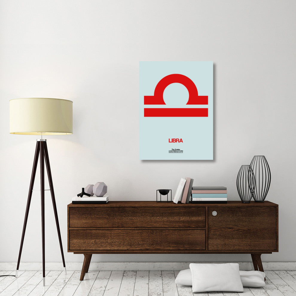 "Libra Zodiac Sign Red" Fine Art Print