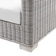 Lounge Sectional Sofa Chair Set, Rattan, Wicker, Gray White, Outdoor