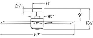 Hinkley Ventus 52" Integrated LED Indoor Ceiling Fan, Pewter