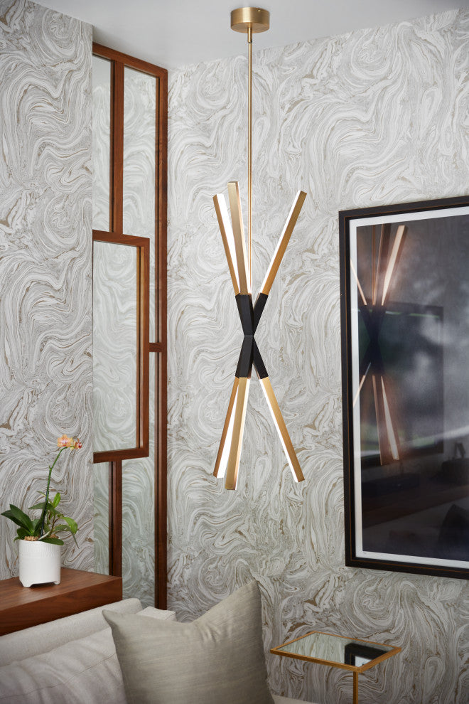 Fredrick Ramond Rae Medium Pendant, Lacquered Brass