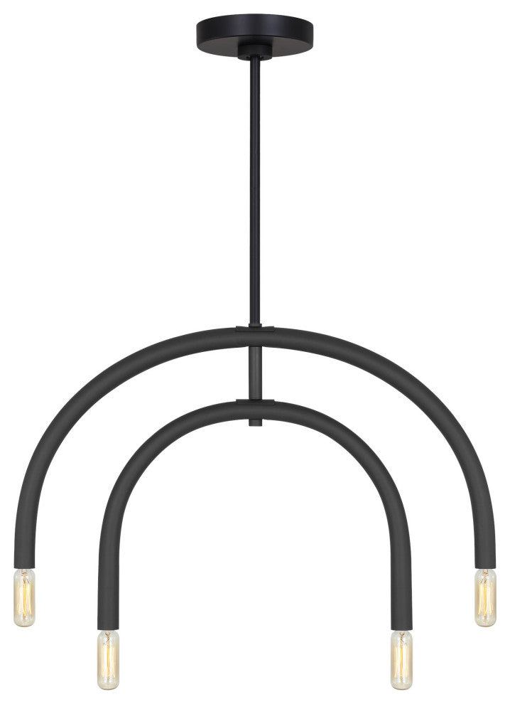 Hadden 4-Light Indoor Chandelier, Midnight Black