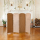 4 ft. Short Diamond Weave Fiber Room Divider Natural 4 Panel