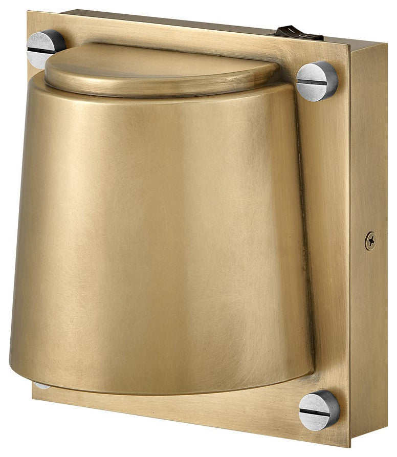 Hinkley Scout 6.75" Single LED Light Wall Sconce, Heritage Brass