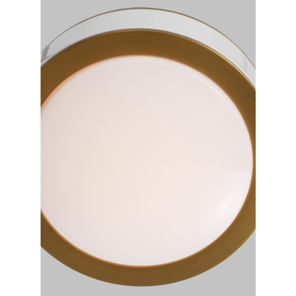 Kate Spade Monroe 1-Light LED Flush Mount KSF1061BBSGW, Burnished Brass