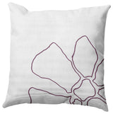 Petal Lines Decorative Throw Pillow, Purple/White, 16x16"