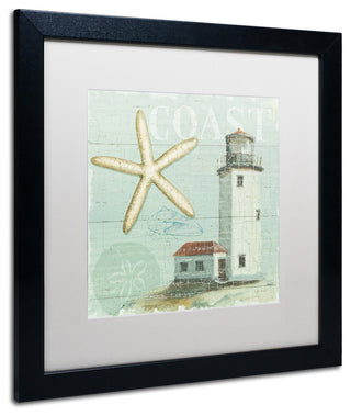 'Beach House II' Matted Framed Canvas Art by Lisa Audit