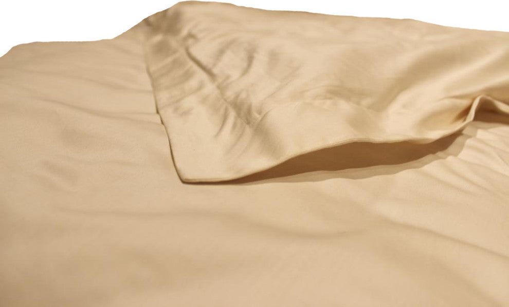 Sleep & Beyond Organic Cotton Duvet Cover, Ivory, Twin 66"x86"