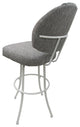 Swivel Bar Stool, Mojave Gray, White Metal Frame, 30"