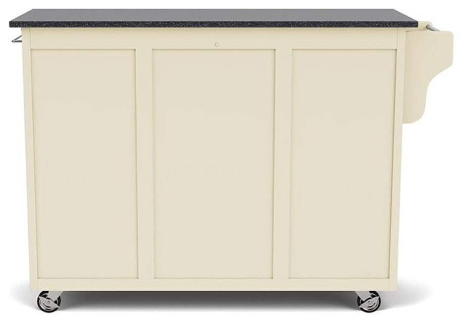 Homestyles Create-a-Cart Wood Rolling Kitchen Cart in Off White
