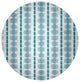 Watercolor Stripe Spring Chenille Rug, Explorer Blue, 5' Round