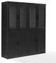 Essen 2Pc Pantry Storage Cabinet WithGlass Door Hutch Set, 2 Pantries