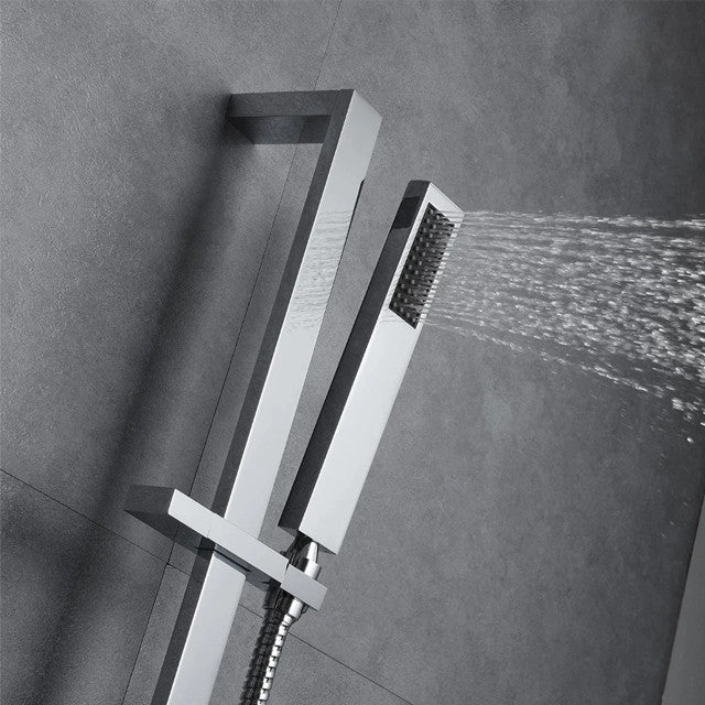 Remote Controlled Led Musical Shower System, Matte Black D - Remote Control Ligh