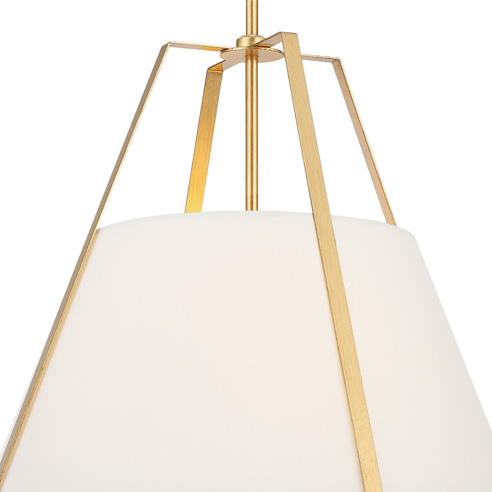 Fulton Three Light Pendant in Antique Gold