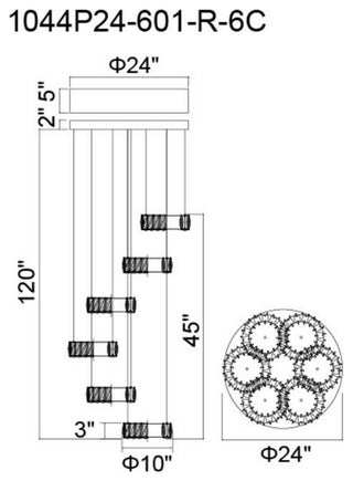 Madeline LED Chandelier With Chrome Finish