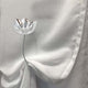 Magnetic Tulip Curtain Tieback "“ Elegant Resin Design with Strong Magnet, Chrome, Pack of 1