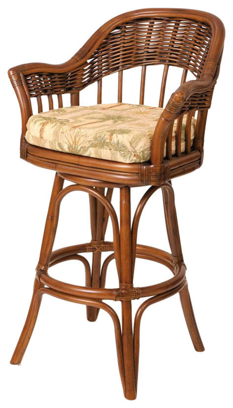 Bridgeport 24" Swivel Barstool In Sienna With Ocean View