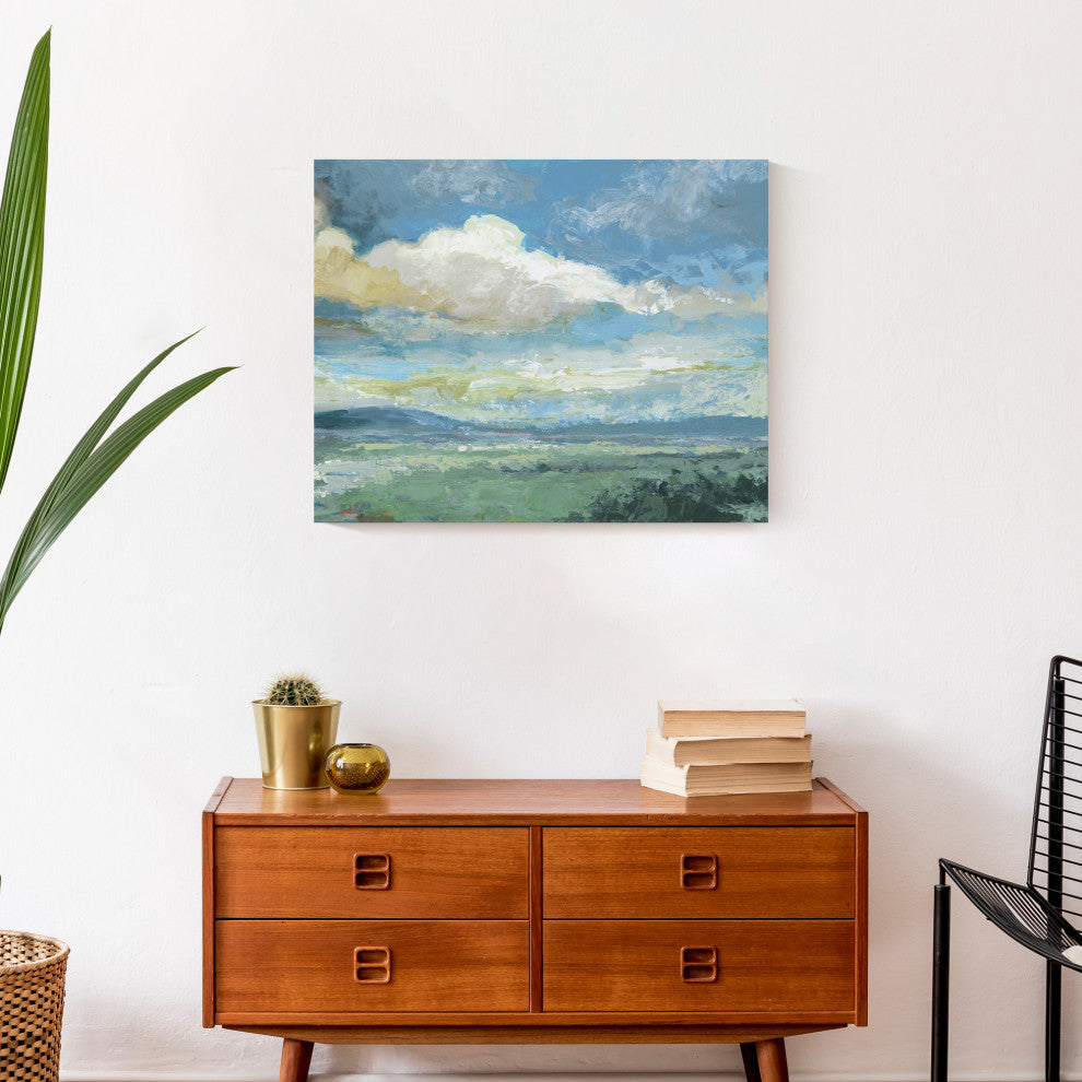 Cloudy Rolling Hills 16x20 Canvas Wall Art