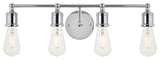 Chrome Finish 4-Light Wall Sconce