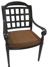 Agora 5-Piece Dining Set With Brown Sunbrella Cushions Outdoor Patio Furniture