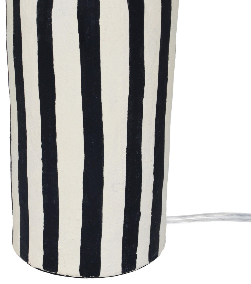 Maiori Papier Mache Table Lamp, Black