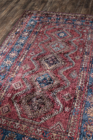 Momeni Karachi Polyester Burgundy Area Rug 5'x8'