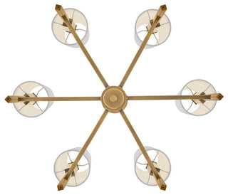 Hinkley Fenwick Medium Chandelier, Heritage Brass