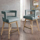 Madison Park Counter Stool Armed Swivel Height Barstools, Teal Blue