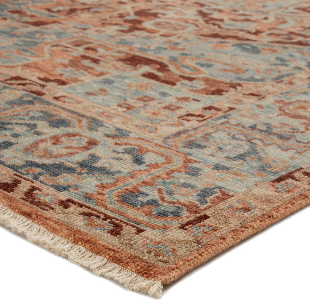 Jaipur Living Elyas Knotted Medallion Pink/Blue Area Rug, 7'10"x10'10"