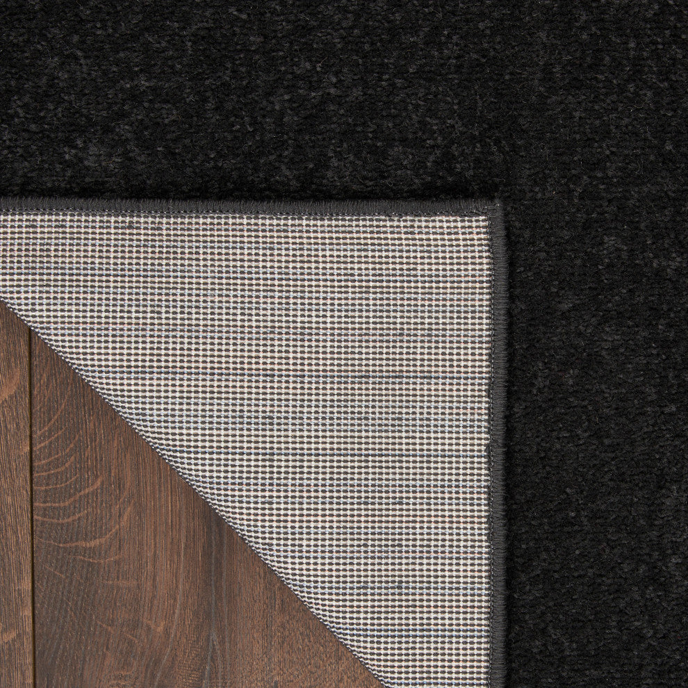 Nourison Essentials 9' x Square Black Outdoor Area Rug