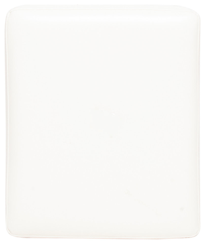 GDF Studio Ralph Off-White Leather Backless Counter Stool, Set of 2