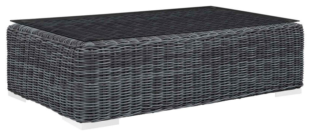 Canvas Red Summon 7 Piece Outdoor Patio Sunbrella Sectional Set