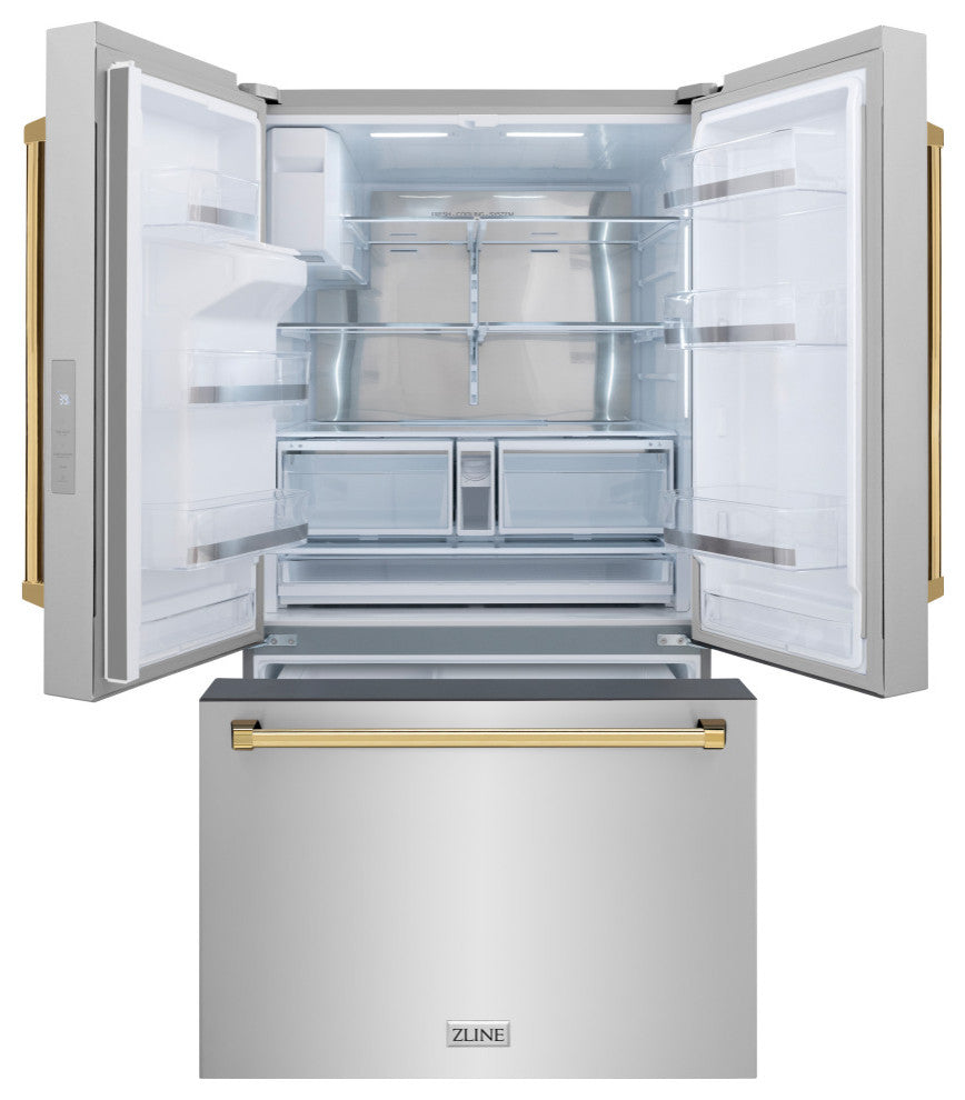 ZLINE 36" Standard Depth Refrigerator With Water, Stainless RSMZ-W-36-G